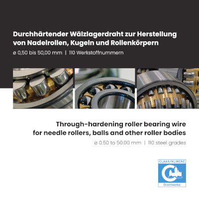 Durchhärtender Wälzlagerdraht